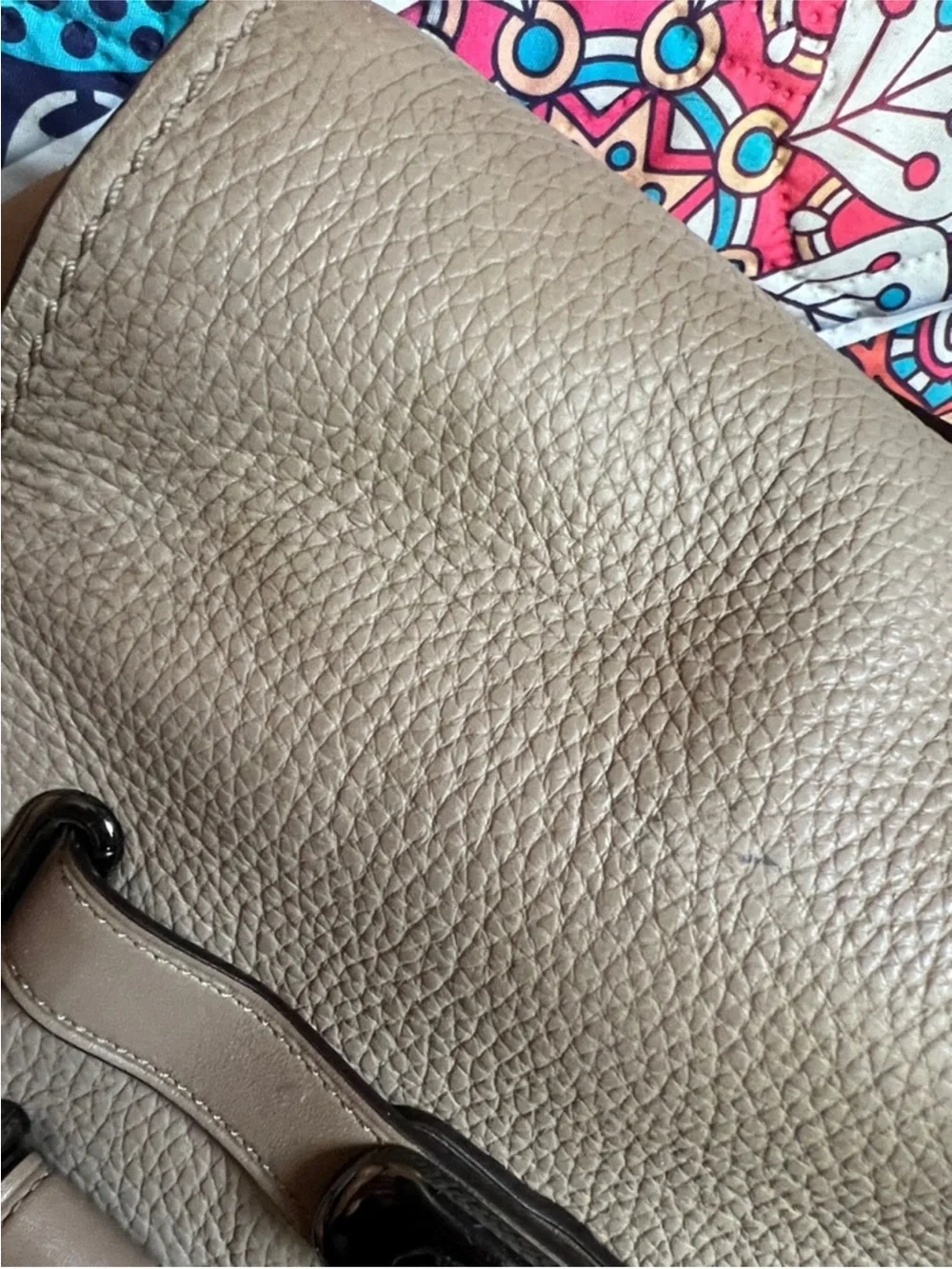 Coach  Leather Satchel Bag with Removable Strap